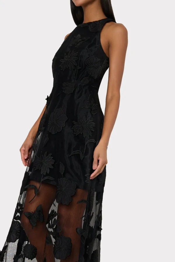 hannah_d_butterfly_embroi_2.webp Jumpsuits & Rompers-MILLY Hannah 3D Butterfly Embroidery Dress Black