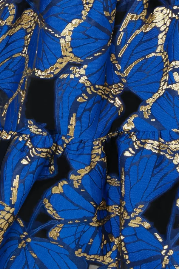 hayden_butterfly_jacquard_2.webp Jumpsuits & Rompers-MILLY Hayden Butterfly Jacquard Dress Blue Multi