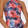 Cocktail Dresses-MILLY Hayden Watercolor Poppy Jacquard Dress Red Multi