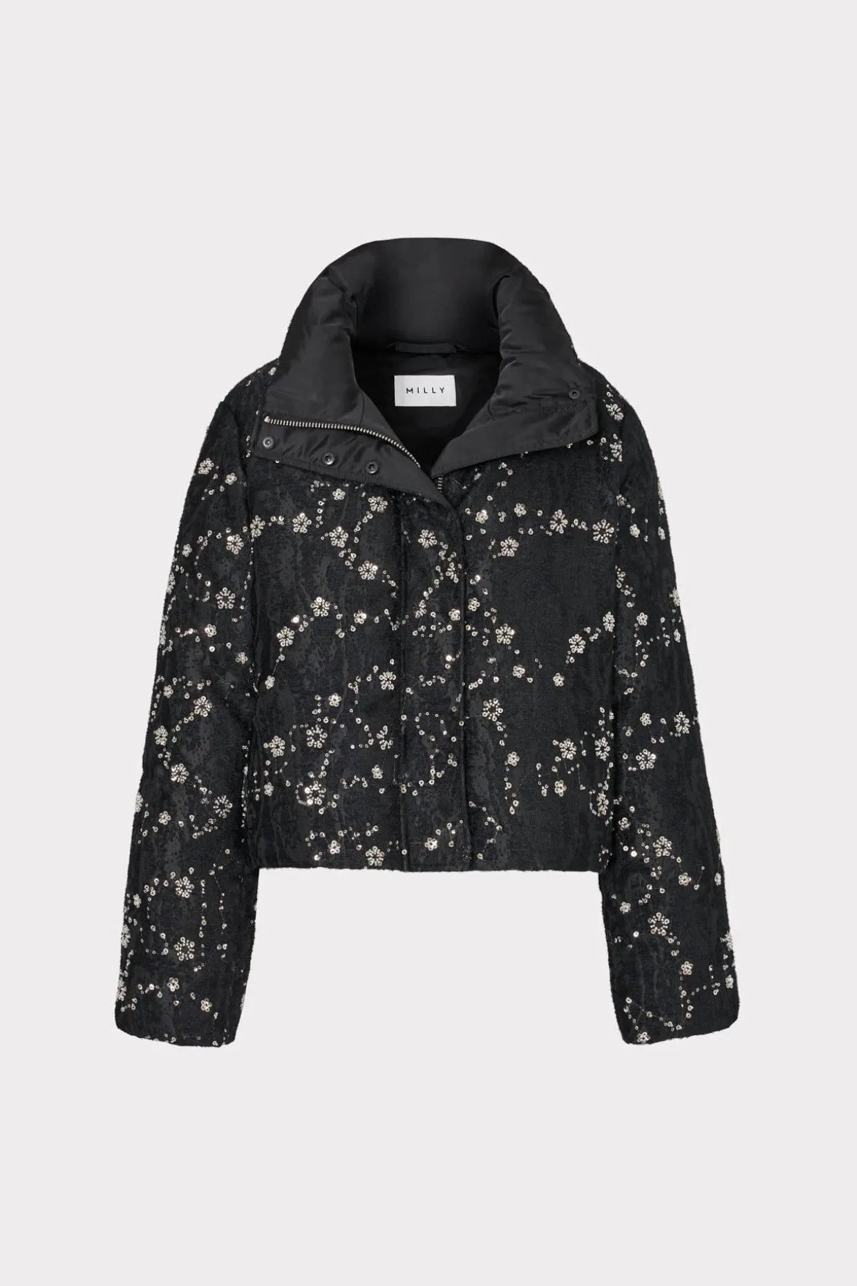 hayes_cropped_beaded_puff_0.webp Coats & Jackets-MILLY Hayes Cropped Beaded Puffer Black