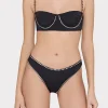 Jumpsuits & Rompers-MILLY Heat Set Embellishment Bikini Bottom Black