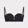 Jumpsuits & Rompers-MILLY Heat Set Embellishment Bikini Top Black