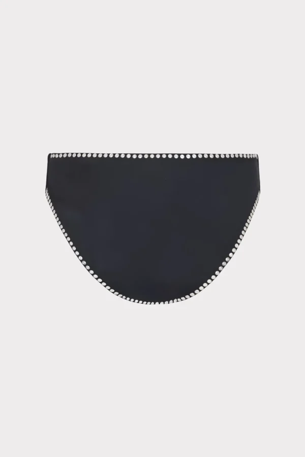 Jumpsuits & Rompers-MILLY Heat Set Embellishment Bikini Bottom Black