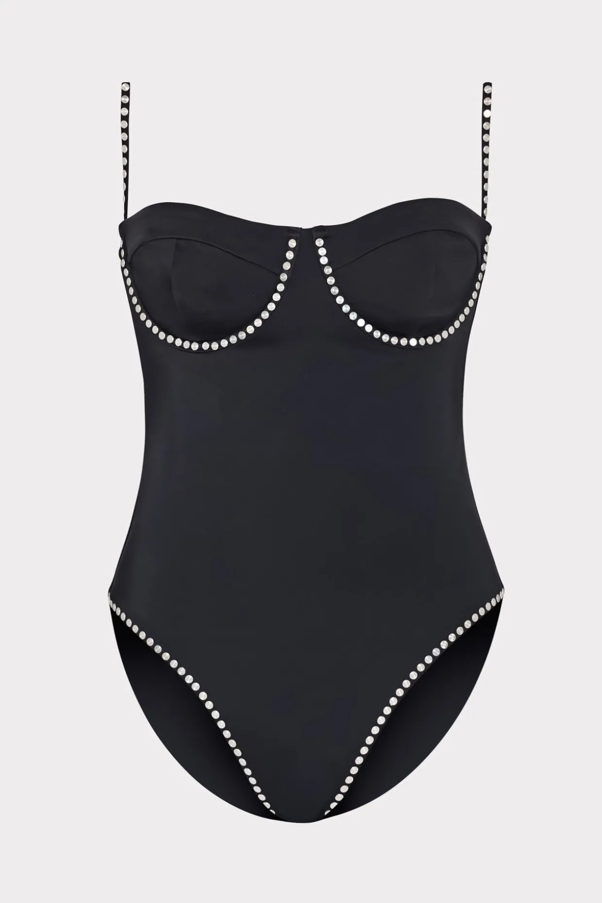 heat_set_embellishment_un_0-1.webp Jumpsuits & Rompers-MILLY Heat Set Embellishment Underwire One Piece Black