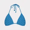 Jumpsuits & Rompers-MILLY Jacquard String Bikini Top Blue Multi
