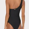 Jumpsuits & Rompers-MILLY Joni One Shoulder One Piece Black