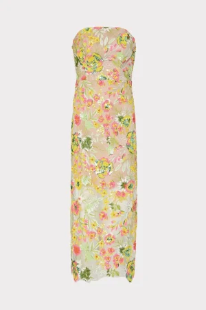 kait_botanical_petals_seq_0-1.webp Guest Of Dresses-MILLY Kait Botanical Petals Sequins Dress Green Multi