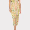 Guest Of Dresses-MILLY Kait Botanical Petals Sequins Dress Green Multi