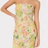 Guest Of Dresses-MILLY Kait Botanical Petals Sequins Dress Green Multi