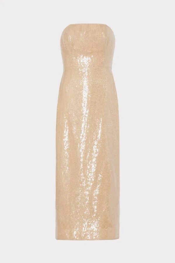 Jumpsuits & Rompers-MILLY Kait Sequin Dress Gold
