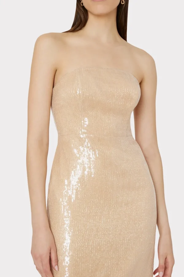 Jumpsuits & Rompers-MILLY Kait Sequin Dress Gold