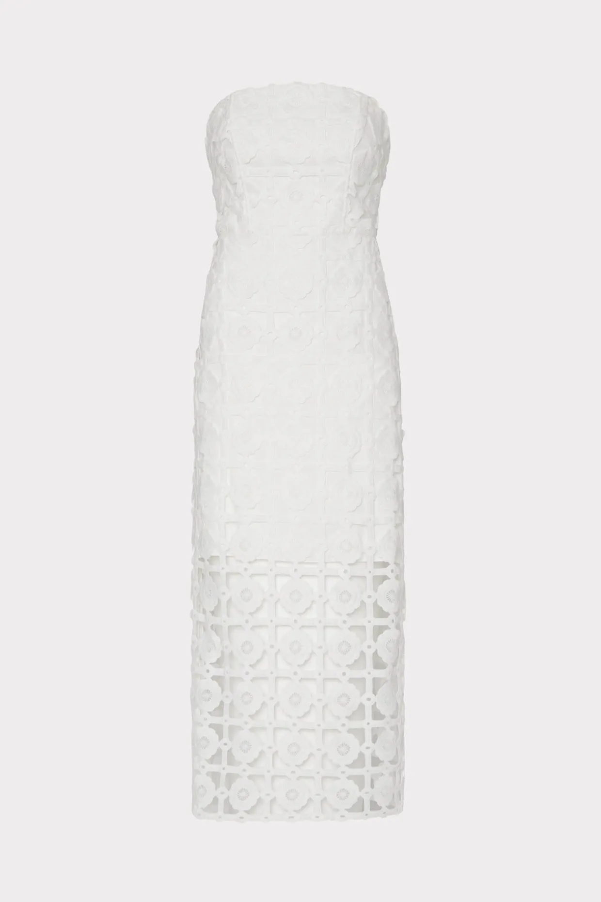 Jumpsuits & Rompers-MILLY Kait Tile Lace Dress White
