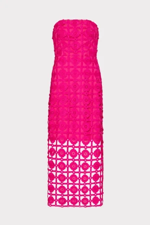 kait_tile_lace_dress_0-3.webp Day Dresses-MILLY Kait Tile Lace Dress Milly Pink