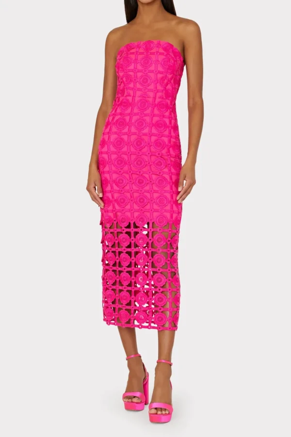 kait_tile_lace_dress_1-10.webp Cocktail Dresses-MILLY Kait Tile Lace Dress Milly Pink