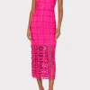 Jumpsuits & Rompers-MILLY Kait Tile Lace Dress Milly Pink