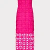 Day Dresses-MILLY Kait Tile Lace Dress Milly Pink