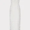 Cocktail Dresses-MILLY Kait Tile Lace Dress White