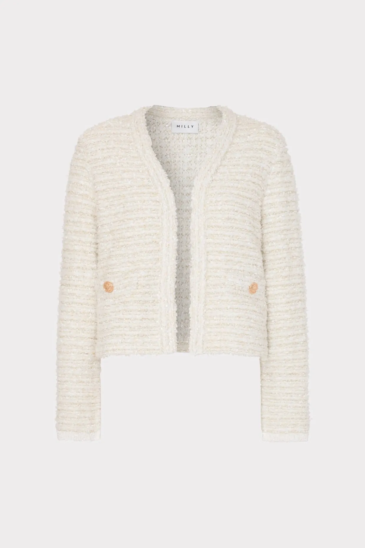 knit_textured_boucle_card_0-5.webp Sweaters & Knits-MILLY Knit Textured Boucle Cardigan Jacket Ecru Multi