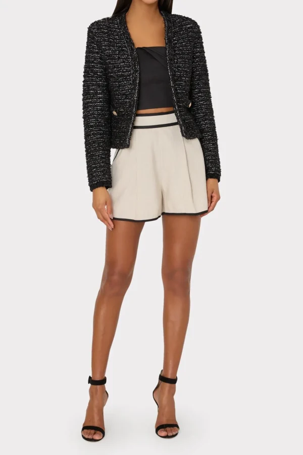 knit_textured_boucle_card_1-2.webp Jumpsuits & Rompers-MILLY Knit Textured Boucle Cardigan Jacket Black Multi