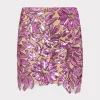 Skirts-MILLY Kristina Floral Garden Sequins Skirt Pink Multi