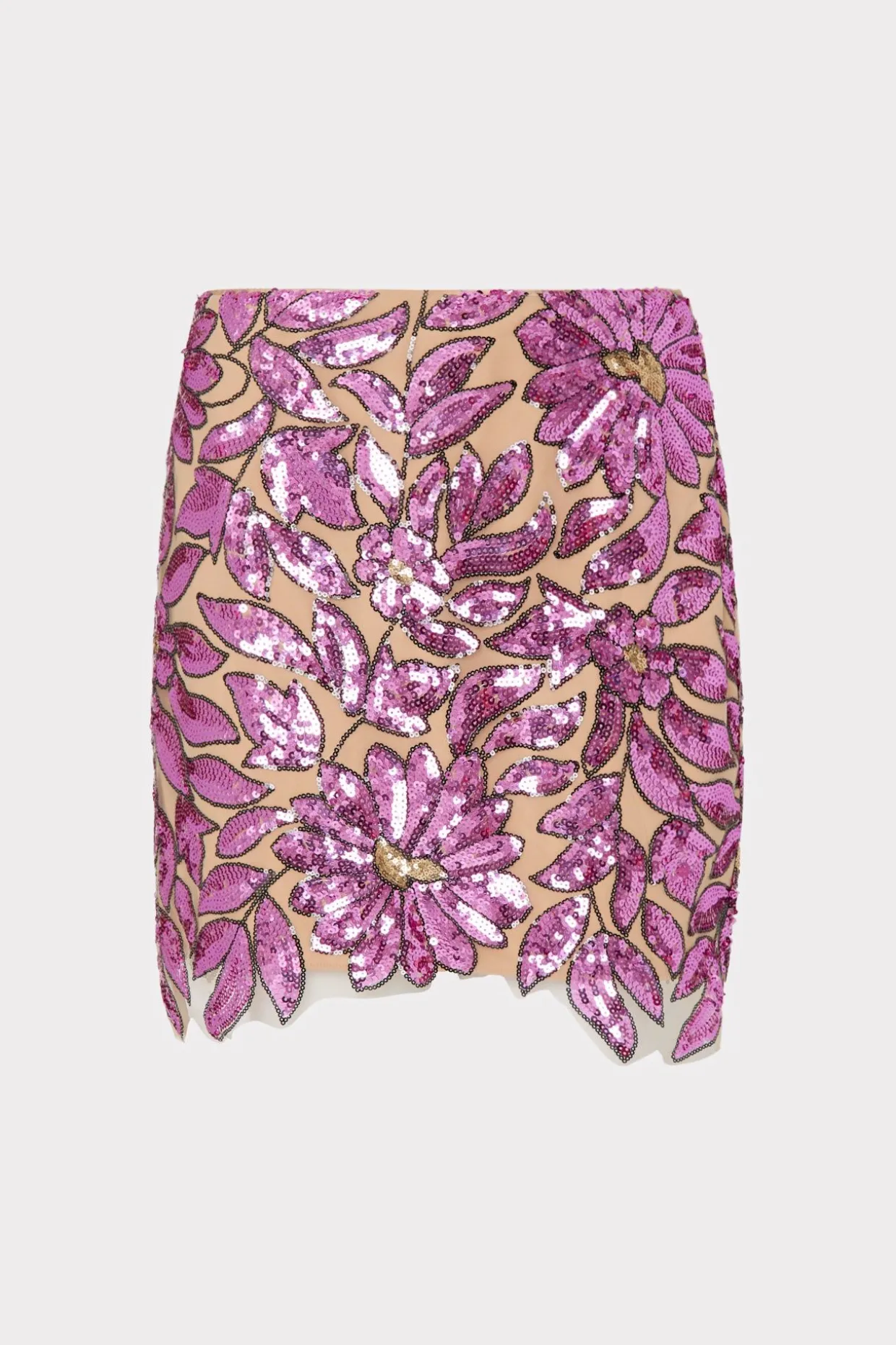 kristina_floral_garden_se_0.webp Skirts-MILLY Kristina Floral Garden Sequins Skirt Pink Multi