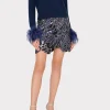 kristina_floral_sequins_s_1.webp Skirts-MILLY Kristina Floral Sequins Skirt Navy/Silver