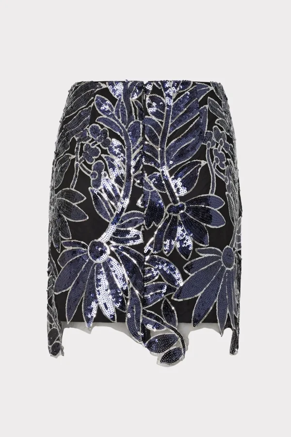 kristina_floral_sequins_s_3.webp Skirts-MILLY Kristina Floral Sequins Skirt Navy/Silver