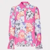 Jumpsuits & Rompers-MILLY Lacey Petals In Bloom Blouse Pink Multi