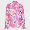 Tops-MILLY Lacey Petals In Bloom Blouse Pink Multi