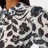 Tops-MILLY Lacey Petals In Bloom Blouse Black Multi
