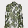 Tops-MILLY Lacey Sea Of Petals Top Chartreuse/Black