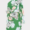 Sundresses-MILLY Linden Petals In Bloom Pleated Dress Green Multi