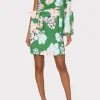 Sundresses-MILLY Linden Petals In Bloom Pleated Dress Green Multi