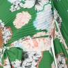 Sundresses-MILLY Linden Petals In Bloom Pleated Dress Green Multi