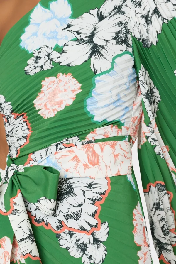 linden_petals_in_bloom_pl_3-3.webp Guest Of Dresses-MILLY Linden Petals In Bloom Pleated Dress Green Multi