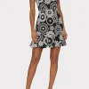 Sundresses-MILLY Linen Embroidered Dress Black/White