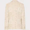 Coats & Jackets-MILLY Linen Embroidered Jacket Natural/Ecru