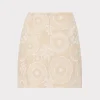 Skirts-MILLY Linen Embroidered Skirt Natural/Ecru