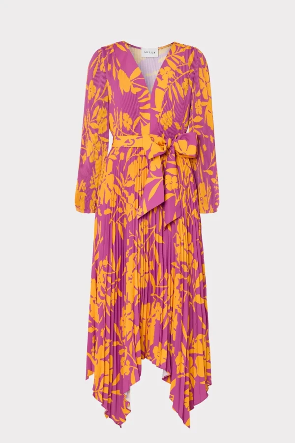 liora_marigold_aroma_plea_0-1.webp Maxi Dresses-MILLY Liora Marigold Aroma Pleated Dress Multi