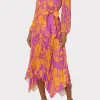Jumpsuits & Rompers-MILLY Liora Marigold Aroma Pleated Dress Multi