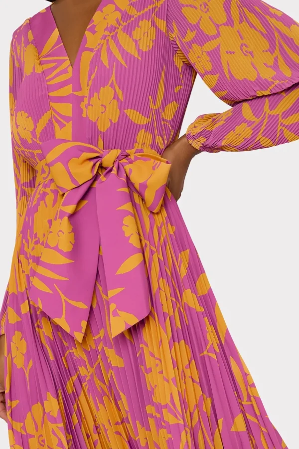 liora_marigold_aroma_plea_2-1.webp Maxi Dresses-MILLY Liora Marigold Aroma Pleated Dress Multi