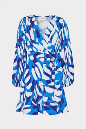 liv_brushstroke_pleated_d_0-2.webp Mini Dresses-MILLY Liv Brushstroke Pleated Dress Blue Multi