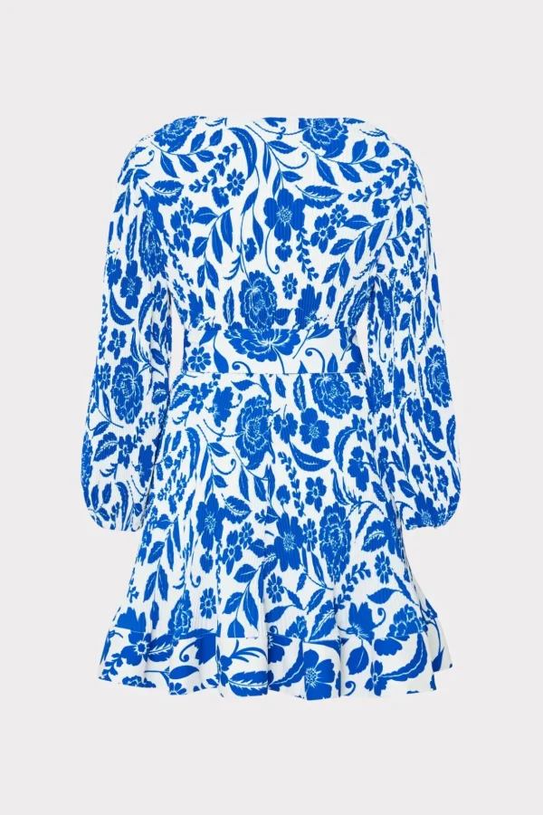liv_flowers_of_spain_plea_4-2.webp Mini Dresses-MILLY Liv Flowers Of Spain Pleated Dress Blue/White