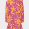 Jumpsuits & Rompers-MILLY Liv Marigold Aroma Pleated Dress Pink Multi