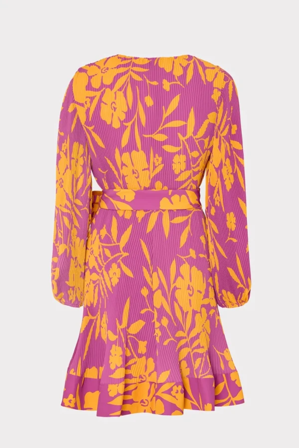 Jumpsuits & Rompers-MILLY Liv Marigold Aroma Pleated Dress Pink Multi