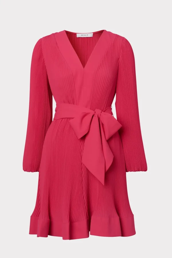 liv_pleated_dress_0-11.webp Cocktail Dresses-MILLY Liv Pleated Dress Milly Pink