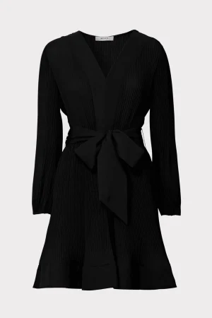 liv_pleated_dress_0-14.webp Mini Dresses-MILLY Liv Pleated Dress Black