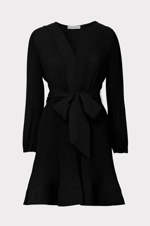 liv_pleated_dress_0-8.webp Little Black Dresses-MILLY Liv Pleated Dress Black