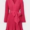 Pink Dresses-MILLY Liv Pleated Dress Milly Pink