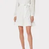 Cocktail Dresses-MILLY Liv Pleated Dress White